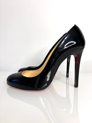 Christian Louboutin Fifille 100 Black Patent Heels 36 UK3