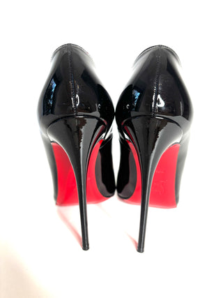 Christian Louboutin So Kate 120 Black Patent Heels 37 UK4