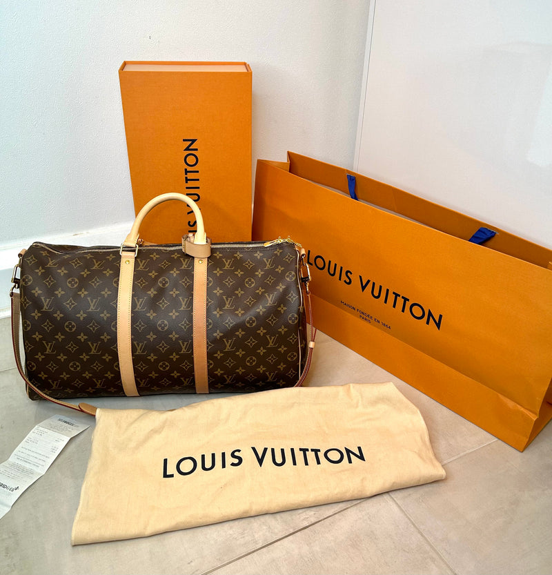 Louis Vuitton Brown LV Monogram Canvas Travel Bag