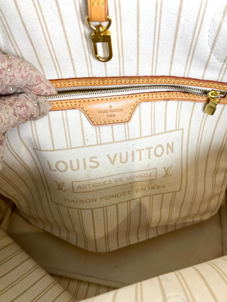 Louis Vuitton Preloved Neverfull MM Damier Azur Tote Bag