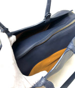 Georgio Armani Dark Navy Leather Tote Bag