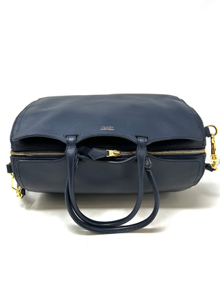 Georgio Armani Dark Navy Leather Tote Bag