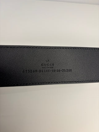 Gucci GG Preloved Pearl Embellished Black Leather Belt