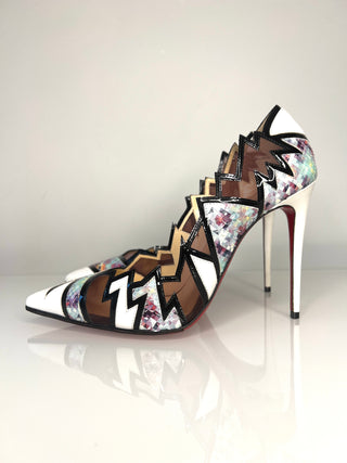Christian Louboutin Explorete 100 Zigzag Heels 38.5 UK5.5