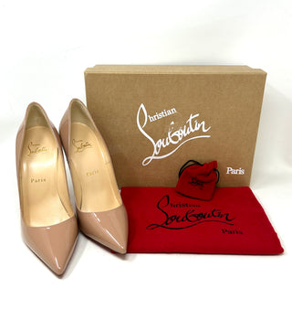 Christian Louboutin So Kate 120 Nude Patent Leather Pump Heels 38 UK 5