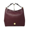 Mulberry Burgundy Dark Purple Grainy Leather Hobo Handbag