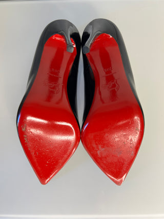 Christian Louboutin So Kate 120 Black Patent Heels 39.5 UK6.5