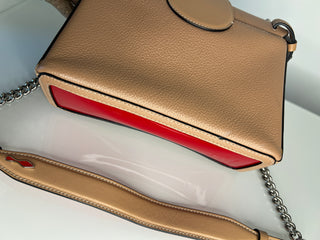 Christian Louboutin Rubylou Nude Leather Shoulder Bag