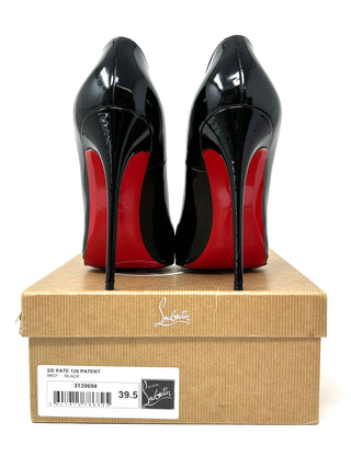 Christian Louboutin Black Patent Leather Pump Heels 