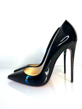 Christian Louboutin So Kate 120 Black Patent Heels 39.5 UK6.5