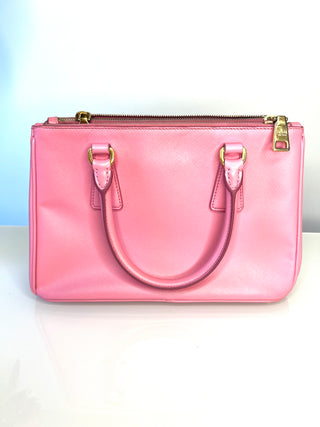 Prada Galleria Small Pink Saffiano Leather Tote Bag