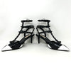 Valentino Garavani Rockstud 65 Black And White Leather Caged Pump Heels 37 UK 4