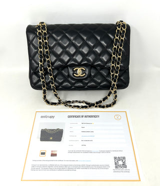 Chanel Jumbo Classic Double Flap Black Lambskin Bag