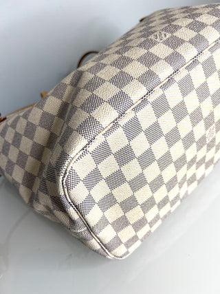 Louis Vuitton Preloved Neverfull MM Damier Azur Tote Bag