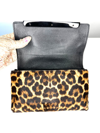 Christian Louboutin Rougissime Leopard Pony Hair Small Clutch Bag