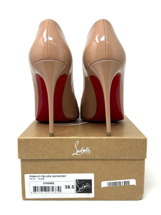 Christian Louboutin Nude Patent Leather Pump Heels