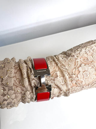 Hermes Preloved Clic Clac H Red Bracelet