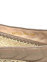 Gucci Beige Rose Quilted Leather Espadrille Pumps 