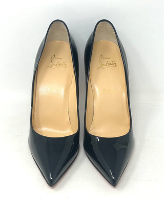 Christian Louboutin Pigalle 100 Black Patent Leather Pump Heels Small EU38 UK 5