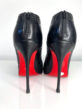 Christian Louboutin Mandolina 120 Black Heeled Booties 37.5 UK4.5