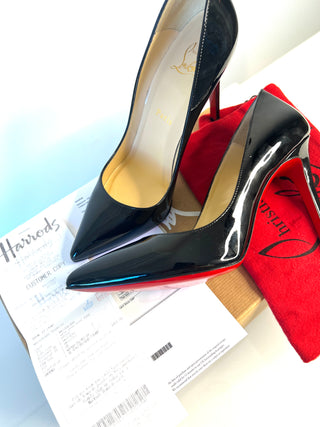 Christian Louboutin Pigalle 100 Black Patent Leather Heels – Size 37.5 UK 4.5