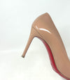 Christian Louboutin Pigalle 85 Nude Patent Leather Pump Heels 39.5 UK 6.5