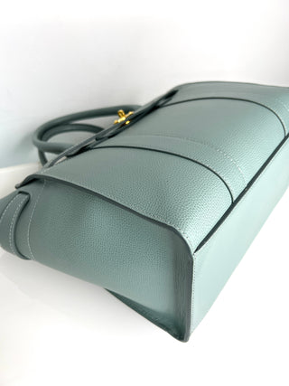 Mulberry Zipped Bayswater Small Light Blue Tote Bag