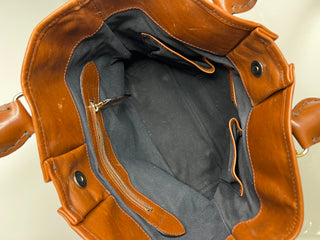 Burberry Preloved Canterbury Tote Classic Check and Brown Leather Handbag