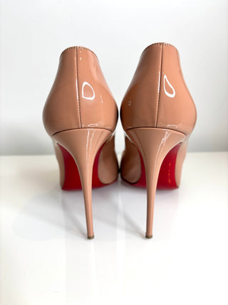 Christian Louboutin Hot Chick 100 Nude Patent Heels 39 UK6