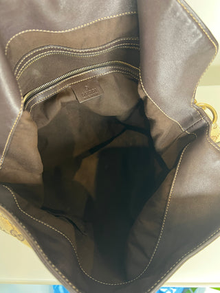 Gucci Pre-Owned GG Canvas Bamboo Indi Hobo Shoulder Bag