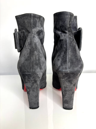 Christian Louboutin Dark Grey Suede Ankle boots 40.5 UK7.5