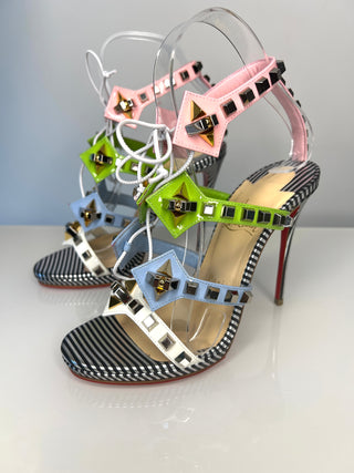 Christian Louboutin Multiplaticool 120 Sandals Heels 37 UK4