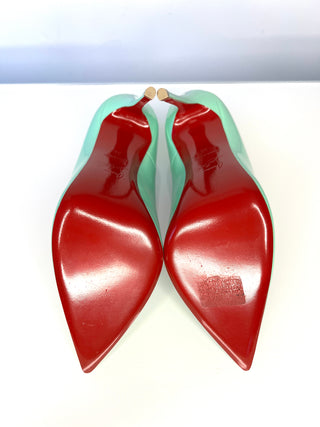 Christian Louboutin So Kate 120 Mint Green Heels 38 UK5