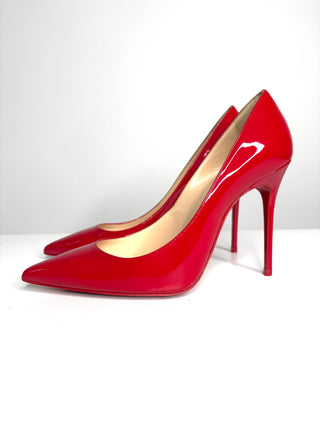 Christian Louboutin Kate 100 Red Patent Heels 36.5 UK3.5