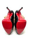 Christian Louboutin Black Patent Peep Toe Platform Heels 