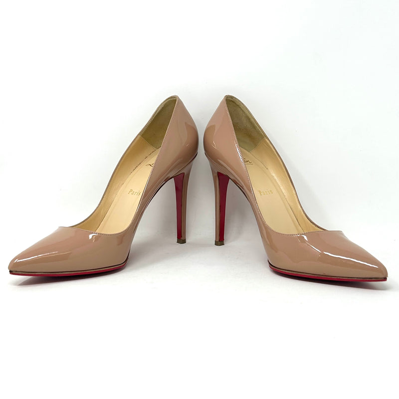 Christian Louboutin Nude Patent Leather Pump Heels