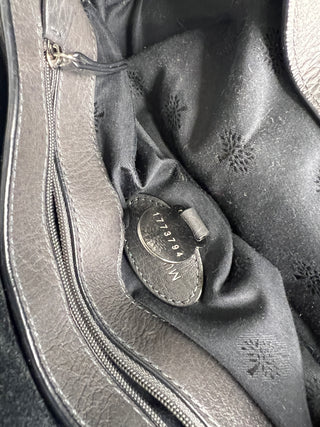 Mulberry Bayswater East West Dark Grey Pebbled Leather Handbag
