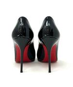 Christian Louboutin Kate 100 Black Patent Leather Pump Heels 38.5 UK 5.5