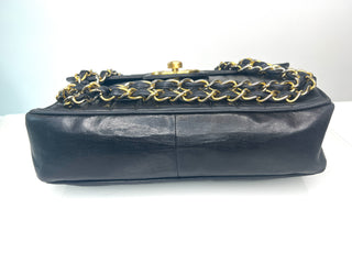 Vintage Chanel Black Vertical Quilted Jumbo Flap – Gold-Plated Hardware Shoulder Bag