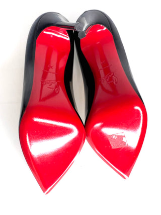 Christian Louboutin Kate 100 Black Patent Heels 38 UK5