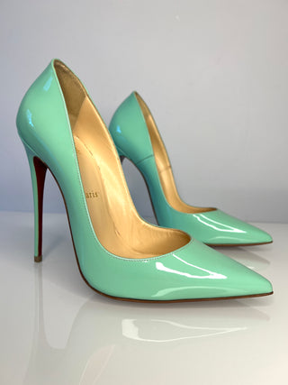 Christian Louboutin So Kate 120 Mint Green Heels 38 UK5