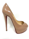 Lady Peep 150 Nude Patent Leather Peep Toe Platform Heels 38.5 UK 5.5
