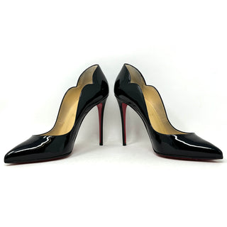 Christian Louboutin Hot Chick 100 Black Patent Leather Pump Heels 38 UK 5