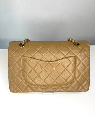Chanel Vintage Classic Double Flap Bag – Tan Lambskin with Gold Hardware