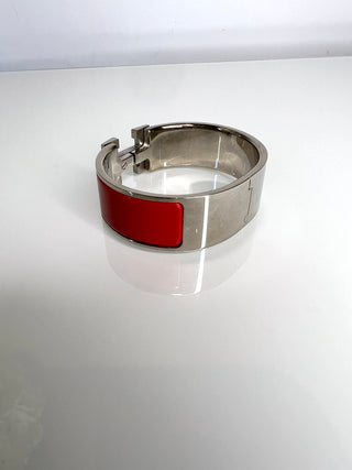 Hermes Preloved Clic Clac H Red Bracelet