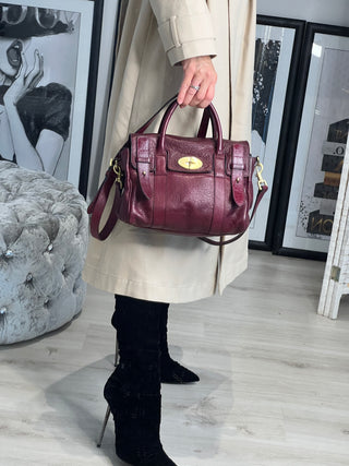 Mulberry Small Heritage Bayswater Satchel Conker Pebbled Leather Shoulder Bag