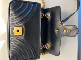 Gucci GG Marmont Small Black Leather Shoulder Bag