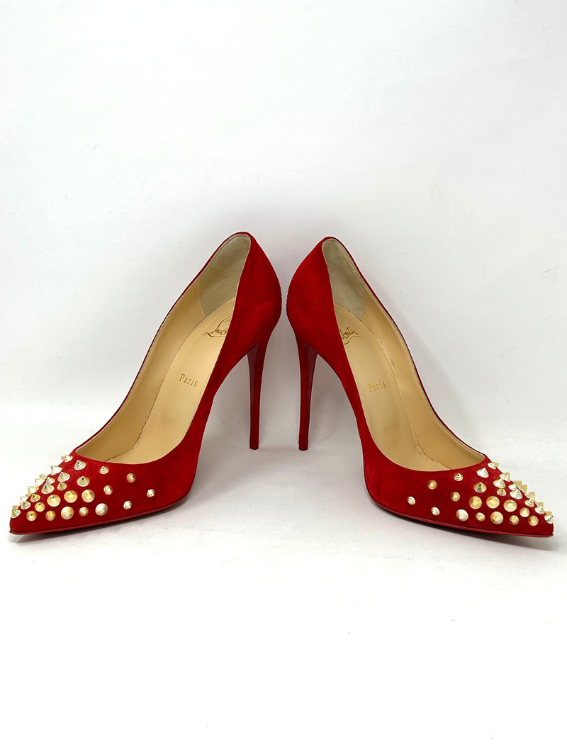Christian louboutin red spiked heels cheap