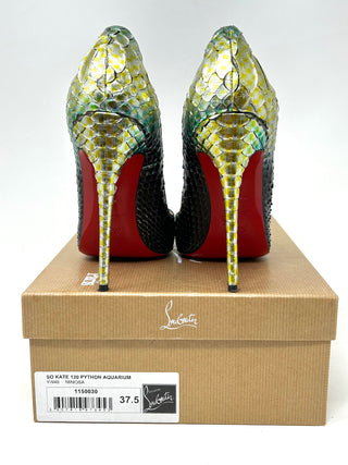 Christian Louboutin Metallic Mermaid Python Leather Heels