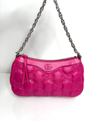 Gucci GG Matelasse Nylon/Leather Pink Crossbody/Shoulder Bag